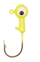 Eagle Claw Ball Head Fishing Jig Hooks, Chartreuse Green, 1/16 oz, Pack ... - $5.95