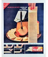 NABISCO - PREMIUM SALTINE CRACKERS - Snow Flake - Cheese 1962 Vintage Pr... - $10.97