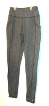Lucy Athletic Legging Size Small Pants Gray Capri Active Hip Pockets Leg Logo - £10.98 GBP