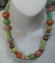 Antique African Trade Beads Ceramic/Stone 19" long - $189.34