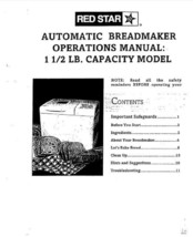 Red Star Bread Machine Manual BM635, BM712A, BM735, ERS100, ERS150A, ERS... - $21.99