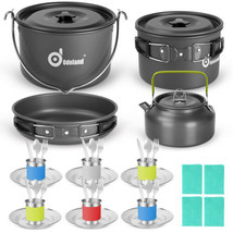 Odoland 39pcs Camping Cookware Mess Kit, Non-Stick Large Size Hanging Po... - $4,515.27 MXN