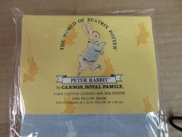 RARE Vintage 1980s Peter Rabbit Standard Pillowcase Sham Beatrix Potter NEW NOS - £21.68 GBP