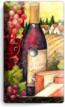 Tuscan Country Wine Bottle Cheese Grapes Light Dimmer Cable Plates Kitchen Decor - £8.16 GBP