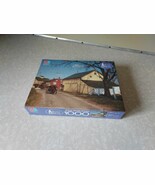 SEALED Vintage MB Big Ben Puzzle 1000 pc 4962-21 South of Leola PA Amish  - $266.28 MXN