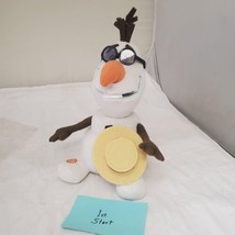 Original Disney Store Olaf Singing Plush With Hat Stuff Toy - $11.88