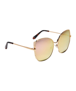 DIFF Lonna Gold Cherry Red Mirror Sunglasses - $66.65