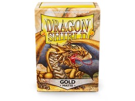 Matte Gold 100 ct Dragon Shield Sleeves Standard Size VOLUME DISCOUNT - £18.27 GBP