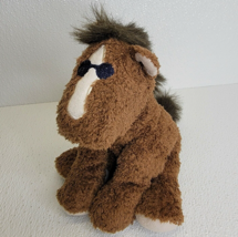 RARE Mary Meyer Life is Good Brown Horse Bean Plush Sunglasses Stuffed Animal - £16.55 GBP