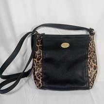 Nicole By Nicole Miller Womens Brown Black Animal Print Purse Shoulder B... - £23.94 GBP