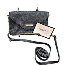 Nine West MINI Crossbody Purse Bag Sparkly Metallic and Pink Partial Chain Strap - £11.32 GBP