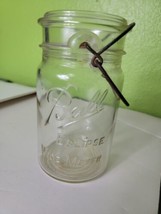 Vintage Large Ball Eclipse Wide Mouth Jar Wire Clear - £30.60 GBP
