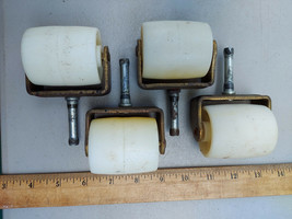 21RR71 Set Of 4 Bedframe Rollers, Good Condition - £7.40 GBP