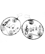 D-mol music circle earrigs stained glass  technique Retro vintage style ... - $36.00