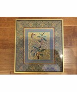 Vintage Chinese Silk Embroidery Panel  Framed Flowers &amp; Butterfly FRAMED - $67.56 CAD