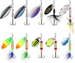 TRUSCEND Fishing Lures Bass Spinner Rotating Tail Spinner Spinner, Fishing - £15.80 GBP