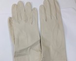 Vintage Leather Driving Gloves Women’s Ivory cream off white Italy sz 7.... - $22.00