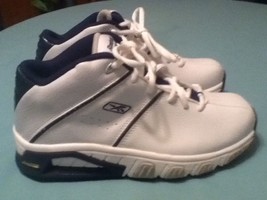Boys-Size 5-New-Reebok shoes-DMX Dual--white&blue leather athletic/sports - $38.50