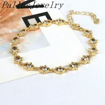 W fashion copper zircon star round oval eye zircon women gold color thin chain bracelet thumb200