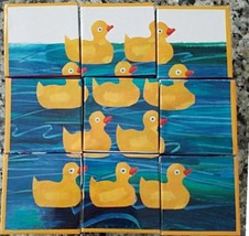 PUZZLE ERIC CARLE 10 LITTLE DUCKS BLOCK PUZZLE NUMBERS HOME SCHOOL MUDPUPPY - $6.00