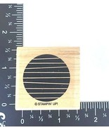 Black Striped Ball Lines Rubber Stamp Stampin Up Unused Circle Sphere - $5.81 CAD