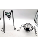 Halloween Metal Art Spider Table Decorations (Set of 2) one has tealight... - $18.95