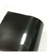 5D Gloss Black Carbon Fiber Car Vinyl Wrap Auto Sticker Decal Film Roll ... - £7.84 GBP