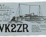 QSL Card VK2ZR Earlwood New South Wales Australia 1956 - $13.86