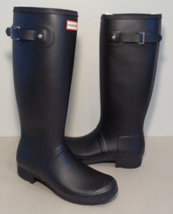 Hunter Size 11 M Original Tour Packable Black Rain Boots New Women&#39;s Shoes - £155.24 GBP