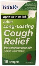 ValuRx Adult Long-Lasting Cough Relief Up To 8Hr Relief 1pk 15 Softgels-... - $6.81