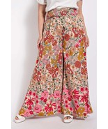 Flare Wide Leg And Waist Smocked Pants With Side Pocket - $969.28 MXN