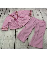 American Girl Julie 18” doll pink butterfly pajamas pj set shirt top pants - £11.81 GBP