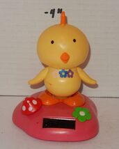 Solar Powered Dancing wobbling Easter Chick Yellow Green - $9.85