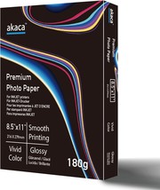 Glossy Photo Paper 8.5X11 48Lb 180Gsm 120 Sheets White Photographic Paper Single - £25.38 GBP