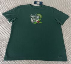 Life Is Good T Shirt Mens Green Short Sleeve “Gin-Gle” All The Way Chris... - $553.04 MXN