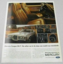 1972 Print Ad Mercury Cougar XR7 Bucket Seats Luxury Sports Car - $14.10