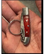 Beautiful Handmade Demacus Steel Mini Folding Key Chain Knife - £12.30 GBP