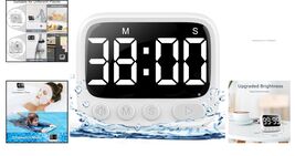 Waterproof Digital Shower Timer with Stand &amp; Suction Cup - Rechargeable,... - $49.45