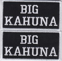 2 BIG KAHUNA SEW/IRON PATCH EMBROIDERED BADGE HAWAII BURGER SURF BIKER U... - £10.21 GBP