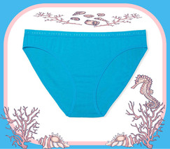 Xxl 2XL Bright Sky Blue Teal Stretch Cotton Victoria&#39;s Secret Bikini Pantie - £8.64 GBP