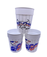 City Bites Cups Lot 3 Red White Blue Plastic 90s Vtg Oklahoma Kansas Res... - €34,00 EUR