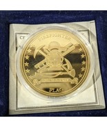 Firefighter Flag Gold Plated Coin American Mint COA Loyal Duty Heroes - $79.25