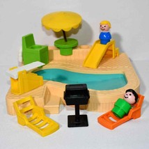 Complete 1986 Vintage Fisher Price Little People Swimming Pool 2526 1223!!! - £76.57 GBP