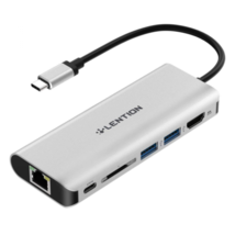 USB C Digital AV Multiport Hub 4K HDMI 2 USB 3 SD Type C Gig Ethernet Po... - $54.51