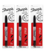 Pack of (3) NEW Sharpie Black Permanent Twin Tip Ultra Fine/Fine Marker - $13.70 CAD