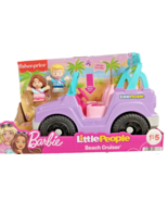 Barbie Little People Toy Car Beach Cruiser Music Sounds and 2 Figures Jeep - $13.57