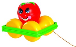 Giggles - Apple Turnover, Pull Along Toy, Encourages Walking, Rattling Sound, 12 - £18.74 GBP