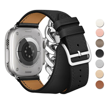 Fashion Leather Strap for Apple Watch Band Ultra 45Mm 44Mm 49Mm 41Mm 40Mm 42Mm 3 - £14.41 GBP+