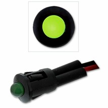 1/4&quot; Green LED Snap-In Dash Switch Indicator Pilot Light Lamp 12v Car Tr... - £7.03 GBP