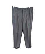 Hickey Freeman Charcoal Gray Wool Pants Suspenders Pleated Dress 38x32 (... - $49.50